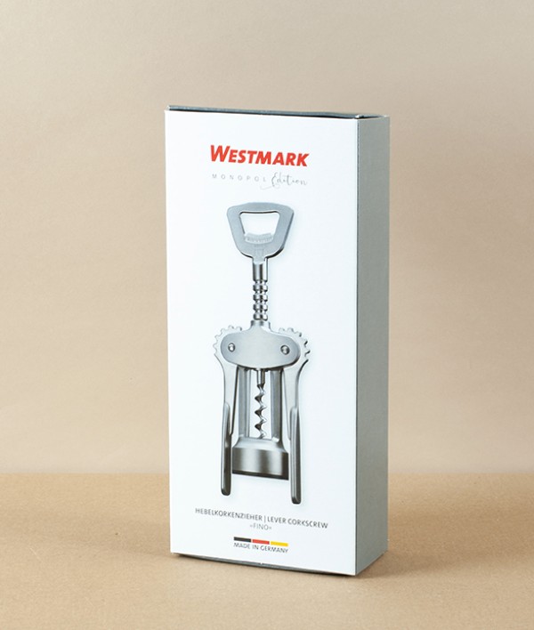 Monopol Fino Lever Corkscrew, Satin Finish