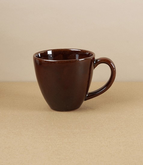 Marumitsu Large Rounded Ceramic Mug, Chestnut