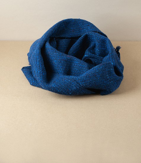 Irish Wool & Silk Neck Warmer, Indigo