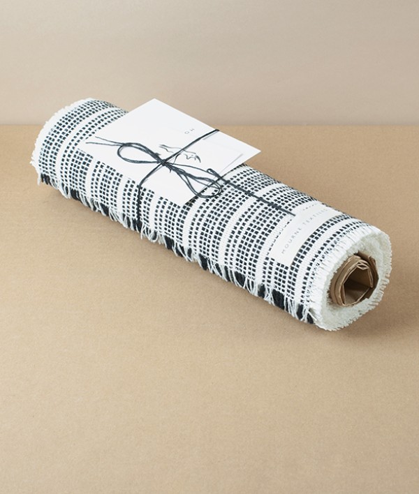 Mourne Stream Table Runner, Black & White