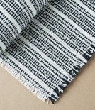 Mourne Stream Table Runner, Black & White