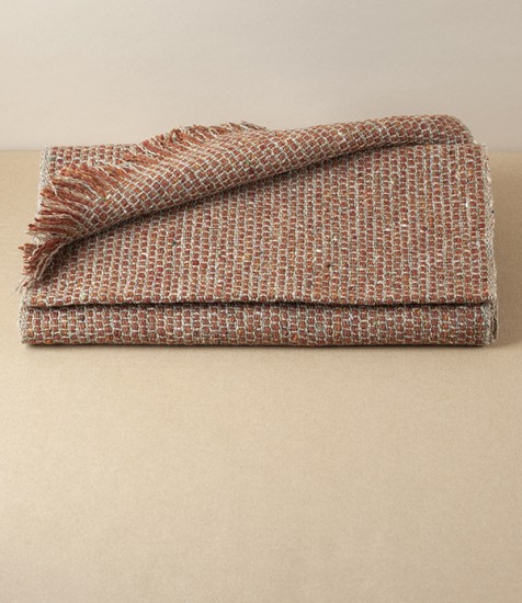 Irish Tweed Merino, Cashmere & Silk Scarf, Rust