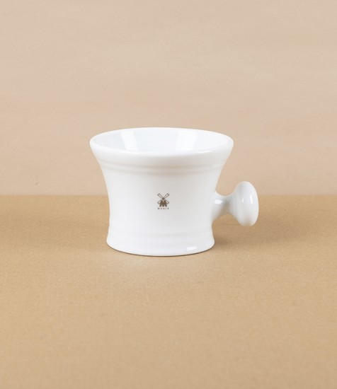 Mühle White Porcelain Shaving Crucible with Handle