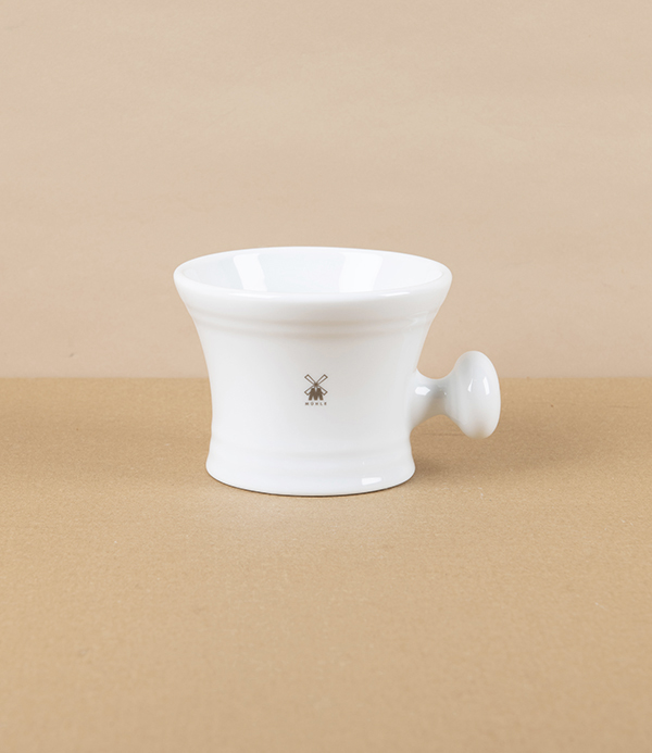 Mühle White Porcelain Shaving Crucible with Handle