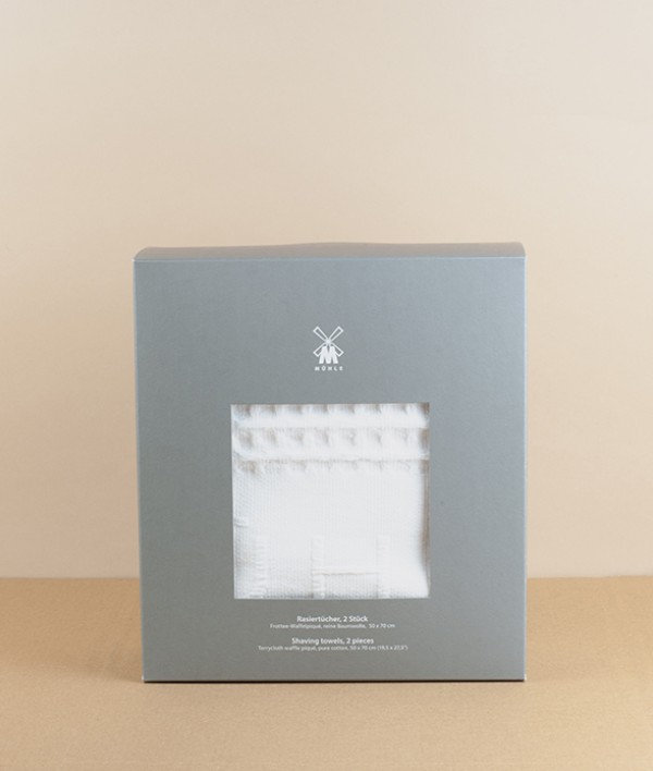 Mühle waffle pique shaving towel, set of 2