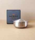 Musgo Real Stainless Steel Shaving Bowl with Soap, Classic Scent