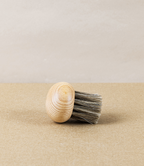 Mushroom Brush, oiled beechwood & horsehair