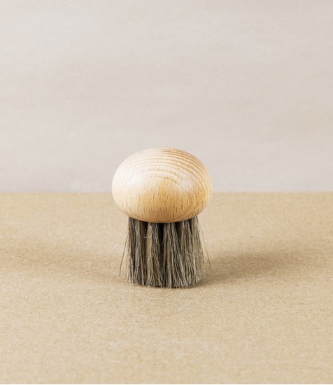 Mushroom Brush, oiled beechwood & horsehair