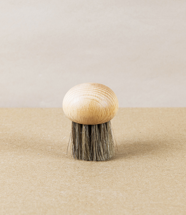 Mushroom Brush, oiled beechwood & horsehair