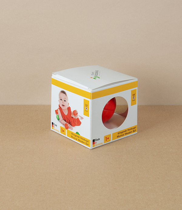 Wooden Musical Ball, Red