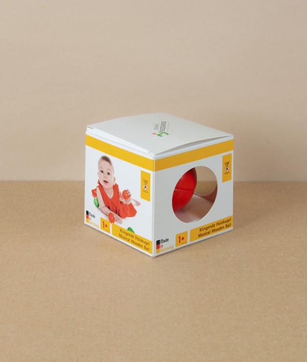 Wooden Musical Ball, Red