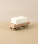 Nail Brush Soap Dish, Oiled Beechwood & Tampico 