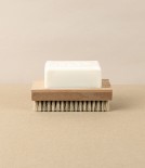Nail Brush Soap Dish, Oiled Beechwood & Tampico 