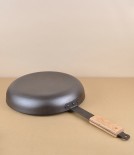 English Spun Iron Chef's Pan with British Oak Handle, 11"