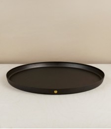 English Spun Iron Baking or Serving Tray, 12"
