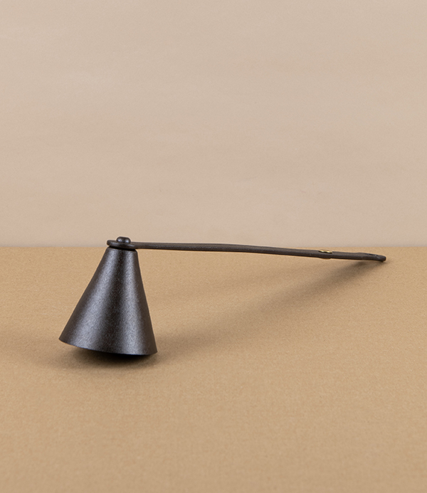English Black Spun Iron Candle Snuffer