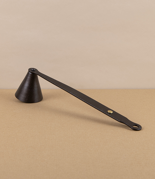 English Black Spun Iron Candle Snuffer