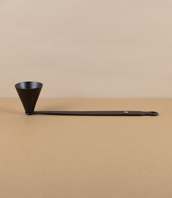 English Black Spun Iron Candle Snuffer