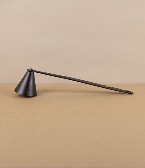 English Black Spun Iron Candle Snuffer