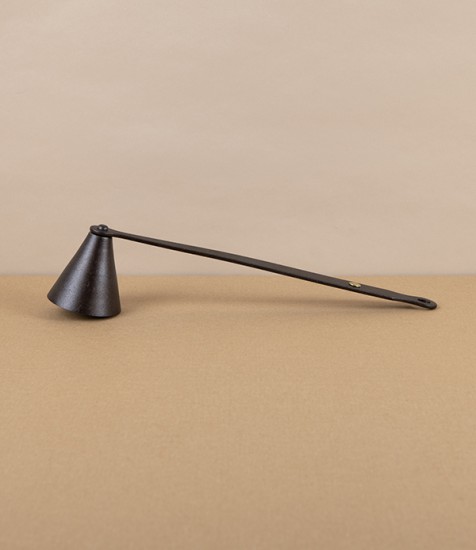 English Black Spun Iron Candle Snuffer