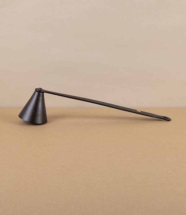 English Black Spun Iron Candle Snuffer
