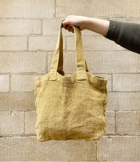 French Linen Woven Shopper, Oignon