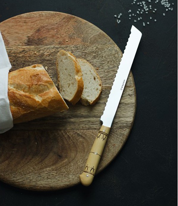 Nontron Bread Knife, Boxwood Handle, Stainless Steel