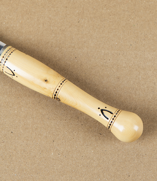 Nontron Cheese Knife, Hand-Turned Boxwood Handle