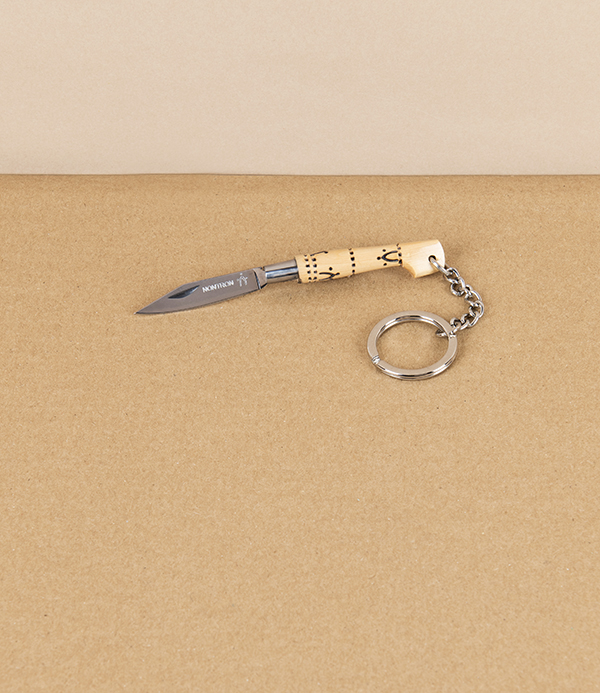 Nontron Mini Penknife Nº10, Boxwood with Keyring, 4cm