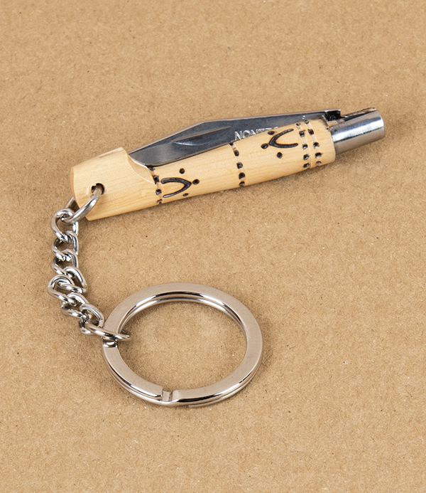 Nontron Mini Penknife Nº10, Boxwood with Keyring, 4cm