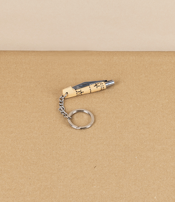 Nontron Mini Penknife Nº10, Boxwood with Keyring, 4cm