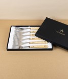Nontron Table Forks with Boxwood Handles, Set of 6 