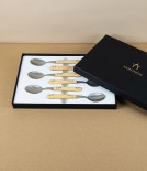 Nontron Tea Spoons with Boxwood Handles, Set of 6
