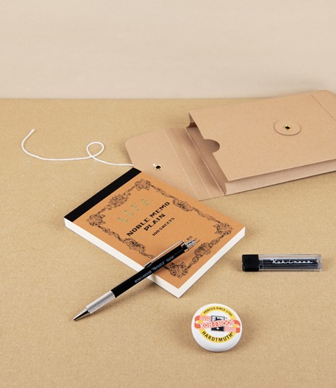 Stationery Gift Set, Noble Note Pad & Koh-I-Noor, Brown