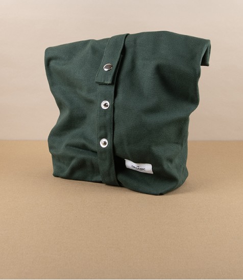 Organic Cotton Lunch Bag, Forest Green