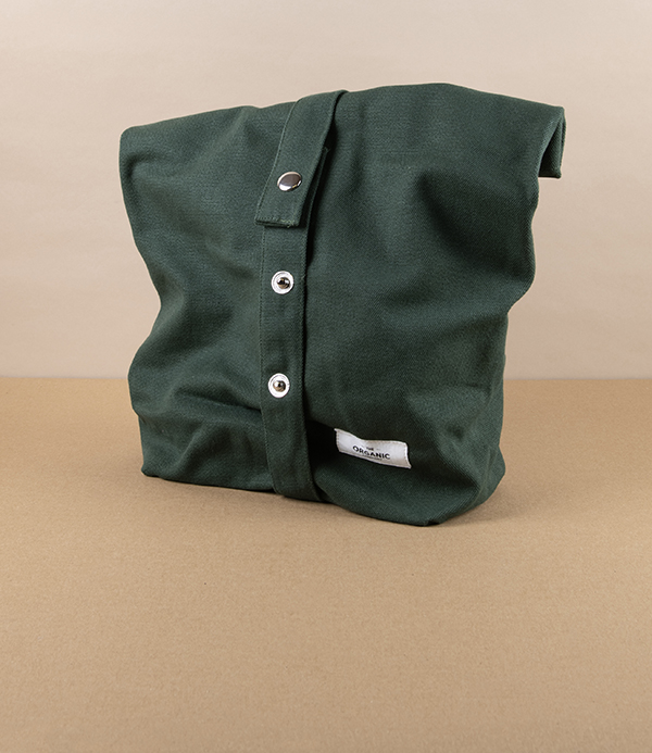 Organic Cotton Lunch Bag, Forest Green