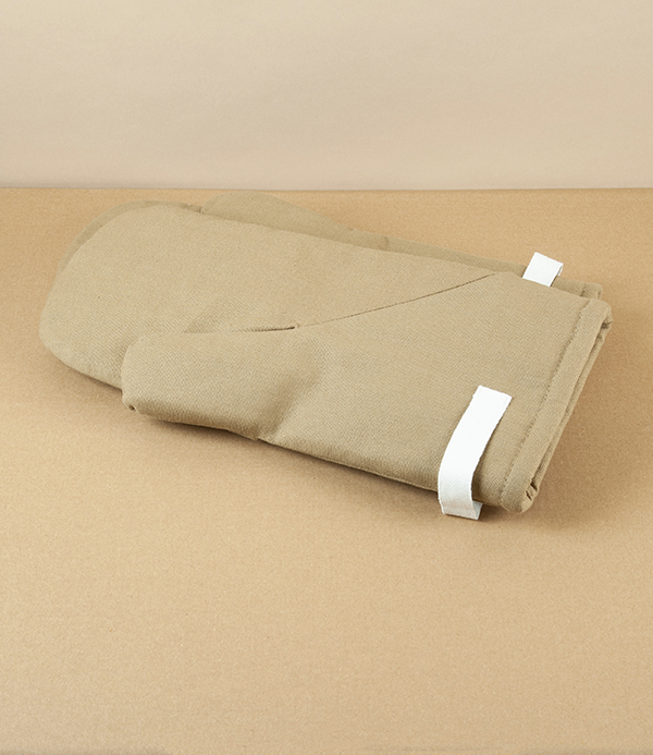 Organic Cotton Large Oven Mitts, Khaki