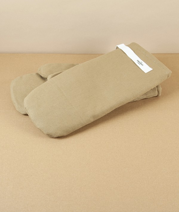Organic Cotton Large Oven Mitts, Khaki
