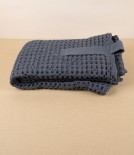 Organic Cotton Waffle Bathmat, Slate