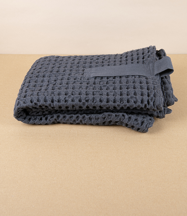 Organic Cotton Waffle Bathmat, Slate