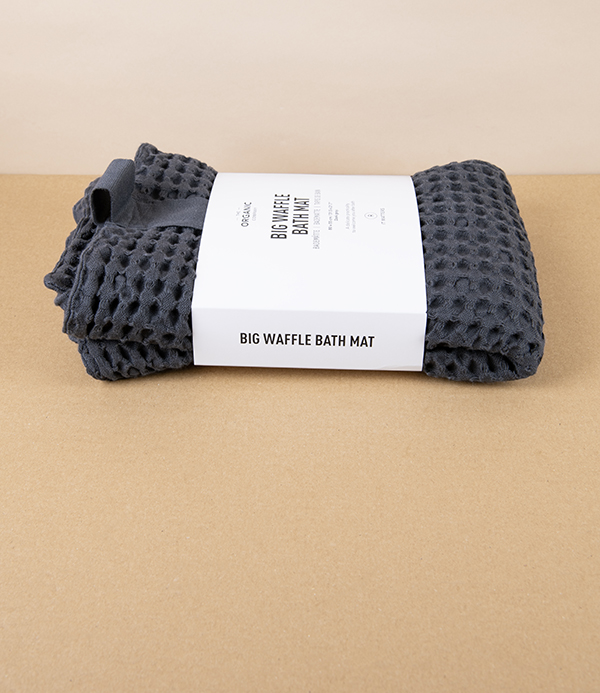 Organic Cotton Waffle Bathmat, Slate
