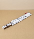 Kurume Kasuri Folding Fan with Pouch, Checked Stripes