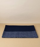 Kurume Kasuri Okasuri Japanese Scarf or Shawl, Navy