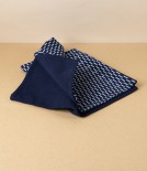 Kurume Kasuri Okasuri Japanese Scarf or Shawl, Navy