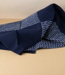 Kurume Kasuri Okasuri Japanese Scarf or Shawl, Navy