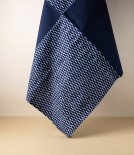 Kurume Kasuri Okasuri Japanese Scarf or Shawl, Navy