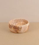 Turned olive wood shaving cup