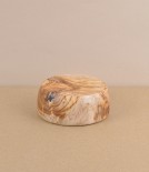 Turned olive wood shaving cup