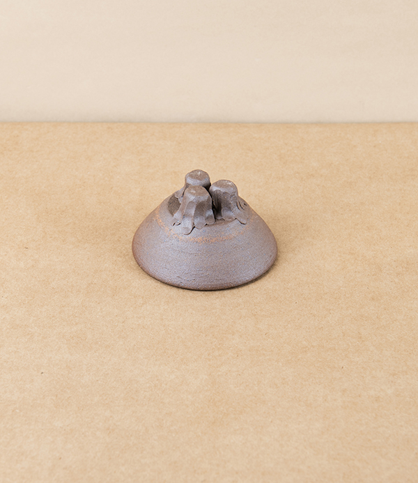 Symy Ong Three-Footed Glazed Incense Dish, Blue Ash