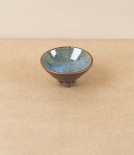 Symy Ong Three-Footed Glazed Incense Dish, Blue Ash